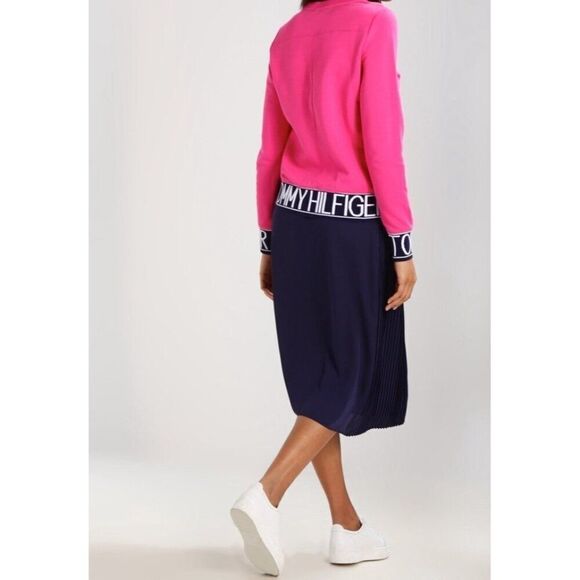 Tommy Hilfiger Pink Logo Cre Neck Sweatshirt Size Large - Picture 16 of 16